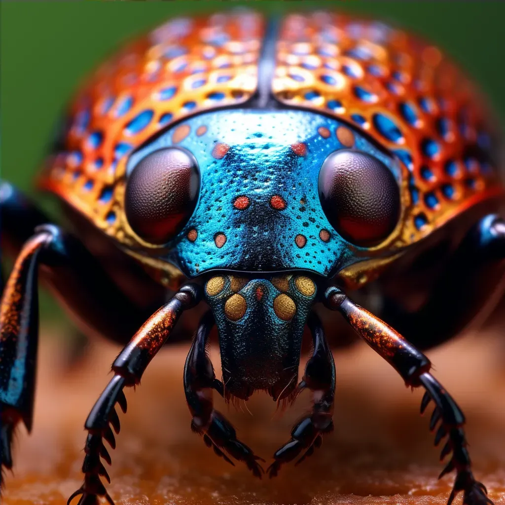 Close-up view of a beetle