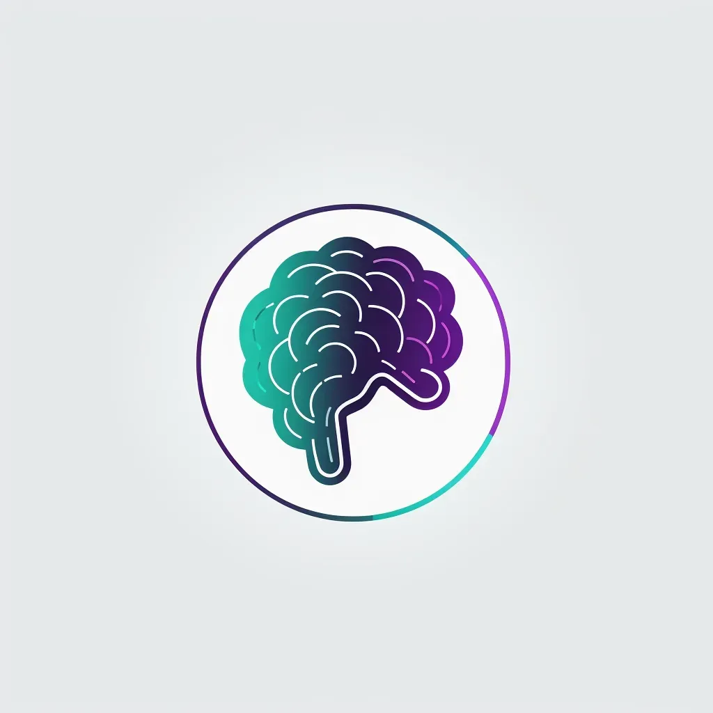 Logo with AI brain in purple and green colors - Image 1