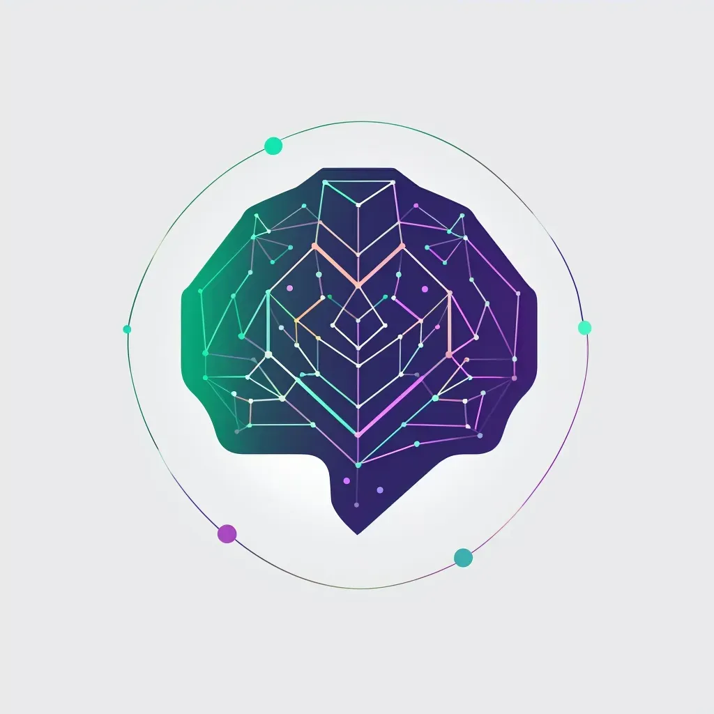 Logo with AI brain in purple and green colors - Image 4