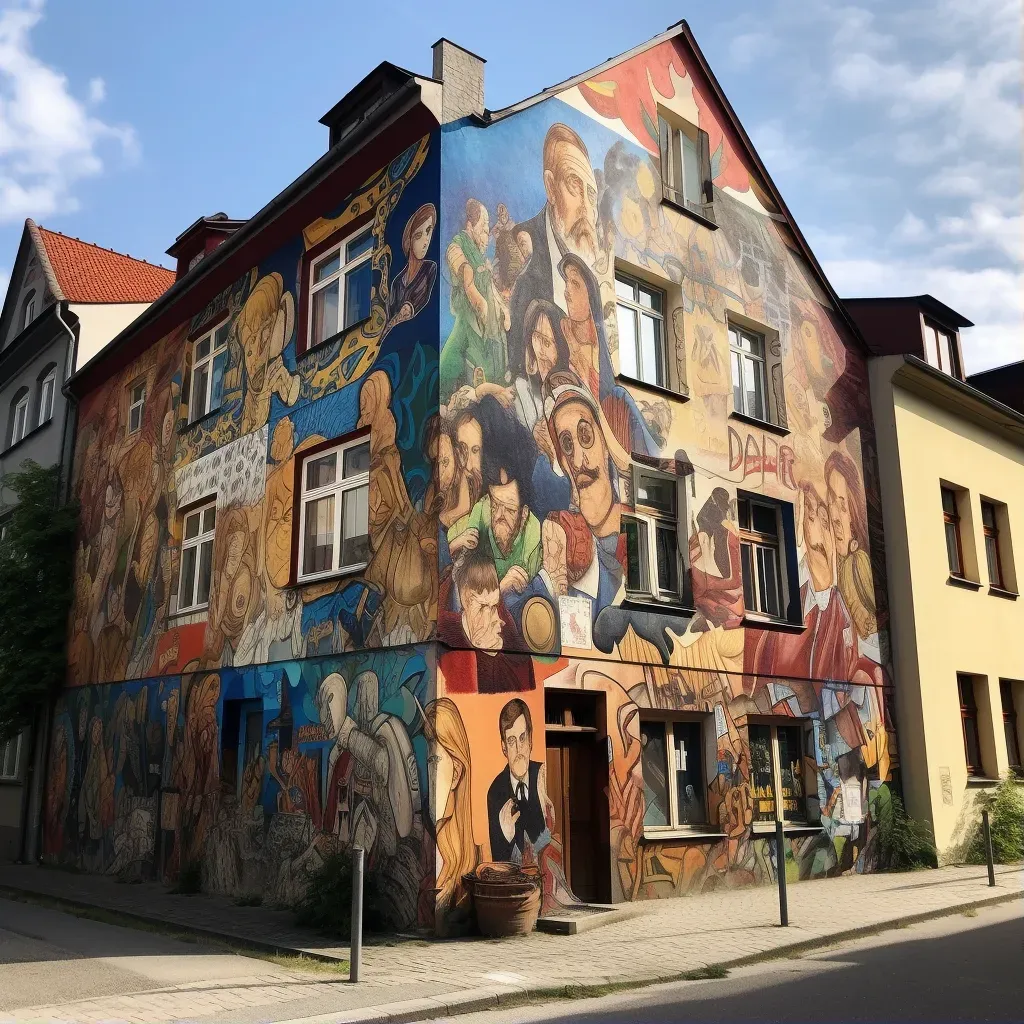 Image of a mural tribute to local heroes on a transformed wall, fostering community pride - Image 1