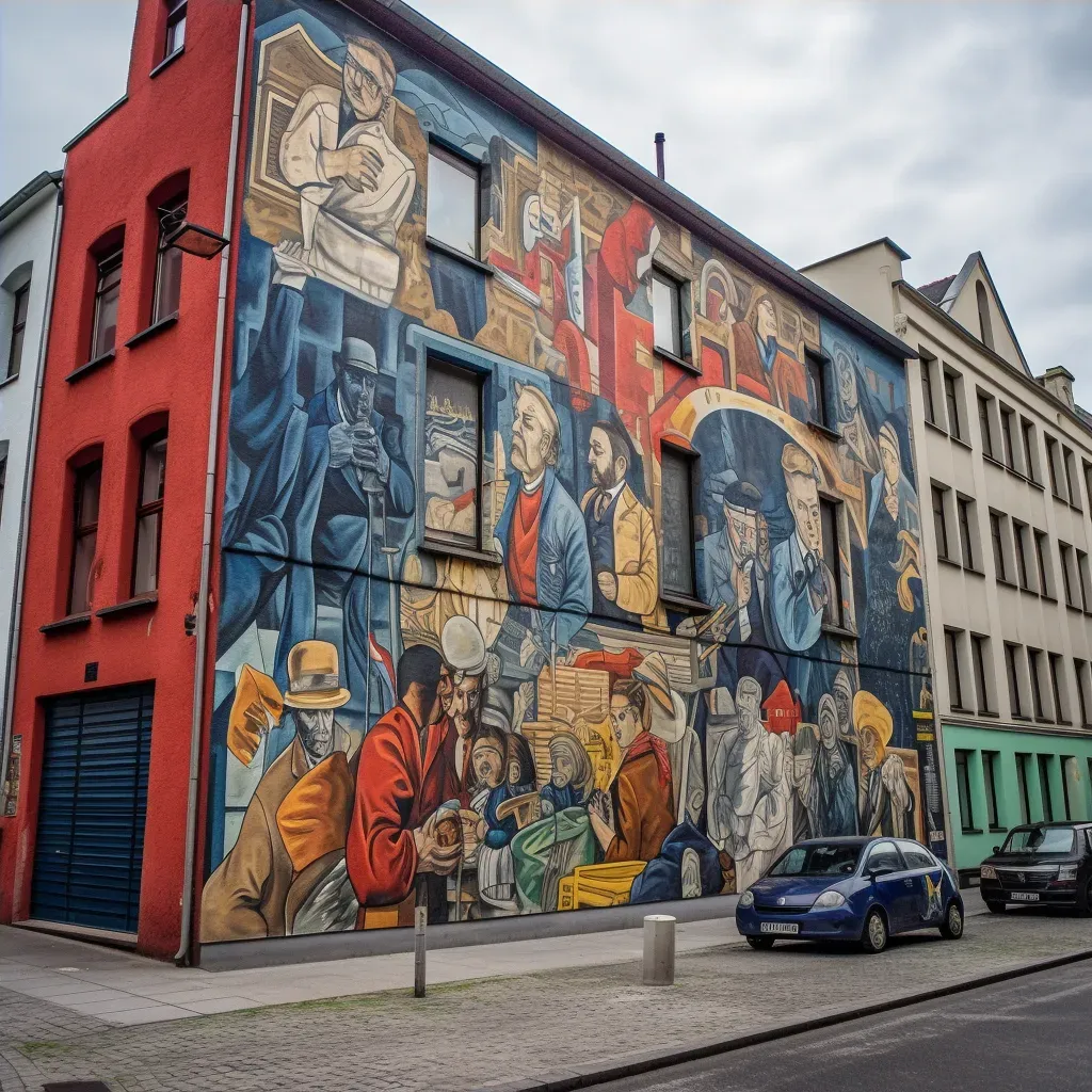 Image of a mural tribute to local heroes on a transformed wall, fostering community pride - Image 4