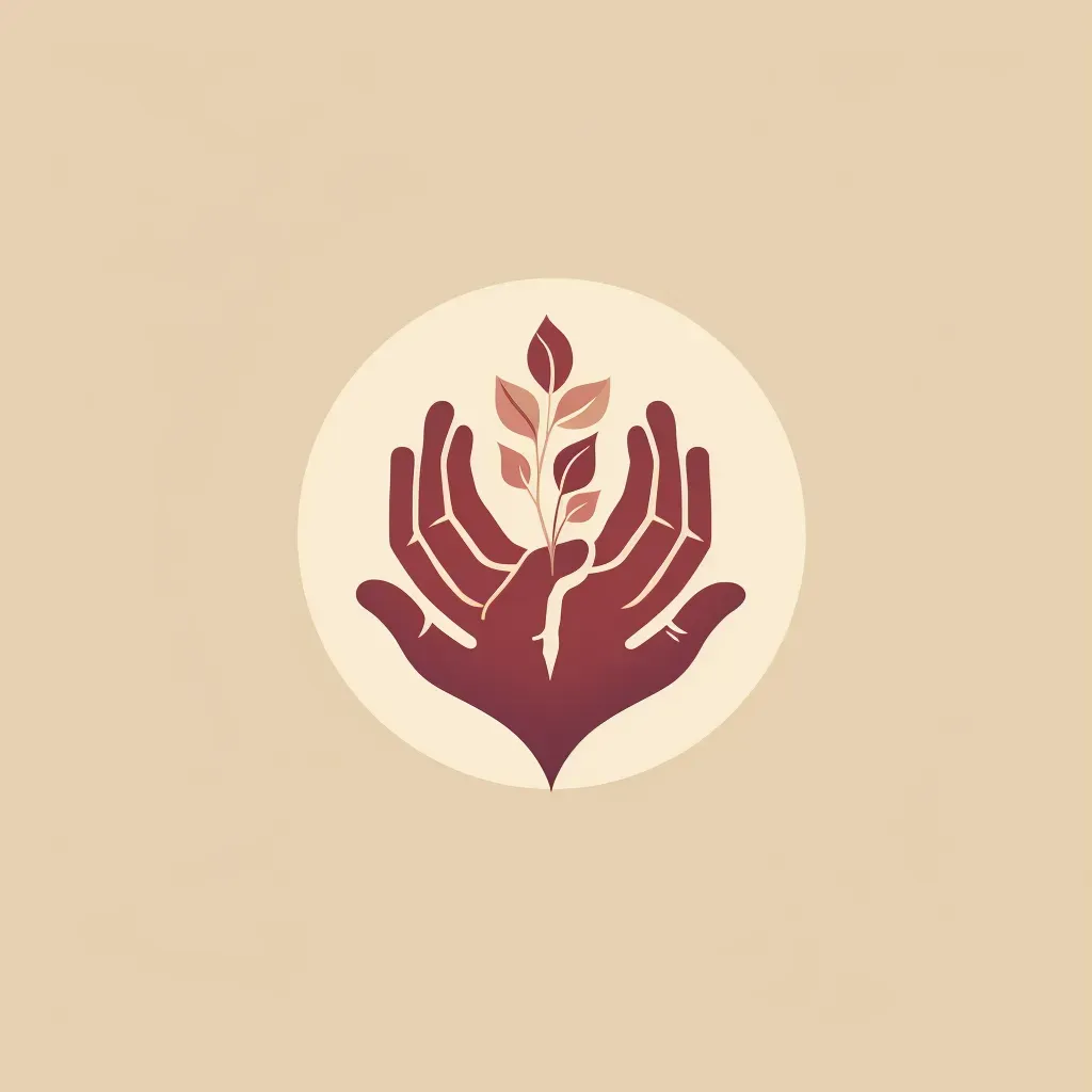 Hand and heart icon logo design for elderly care facility - Image 1