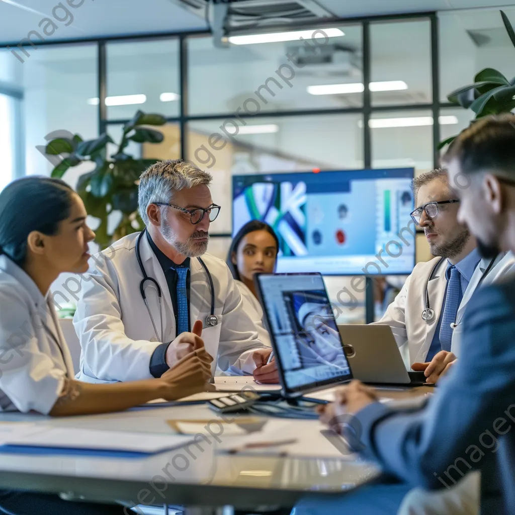 Medical professionals collaborating on telehealth - Image 1