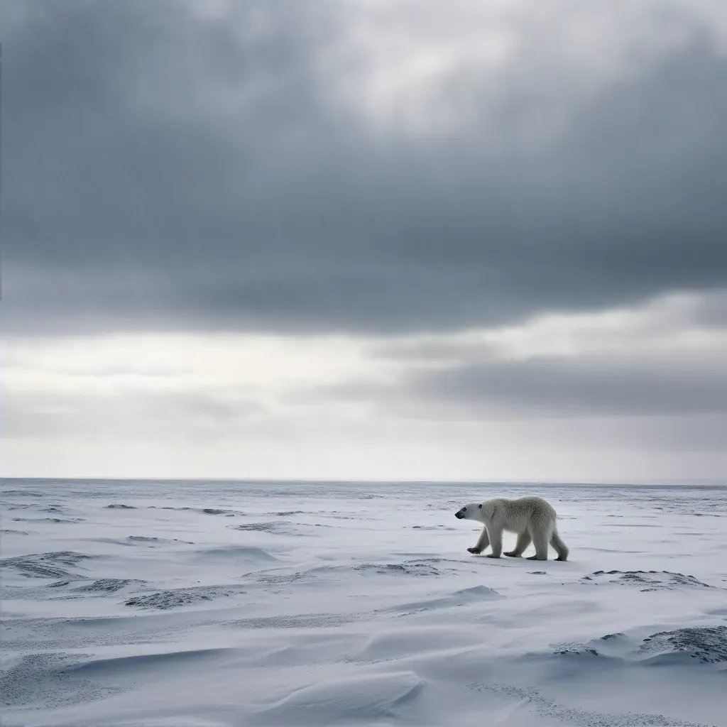 Polar Bear in Arctic Snow