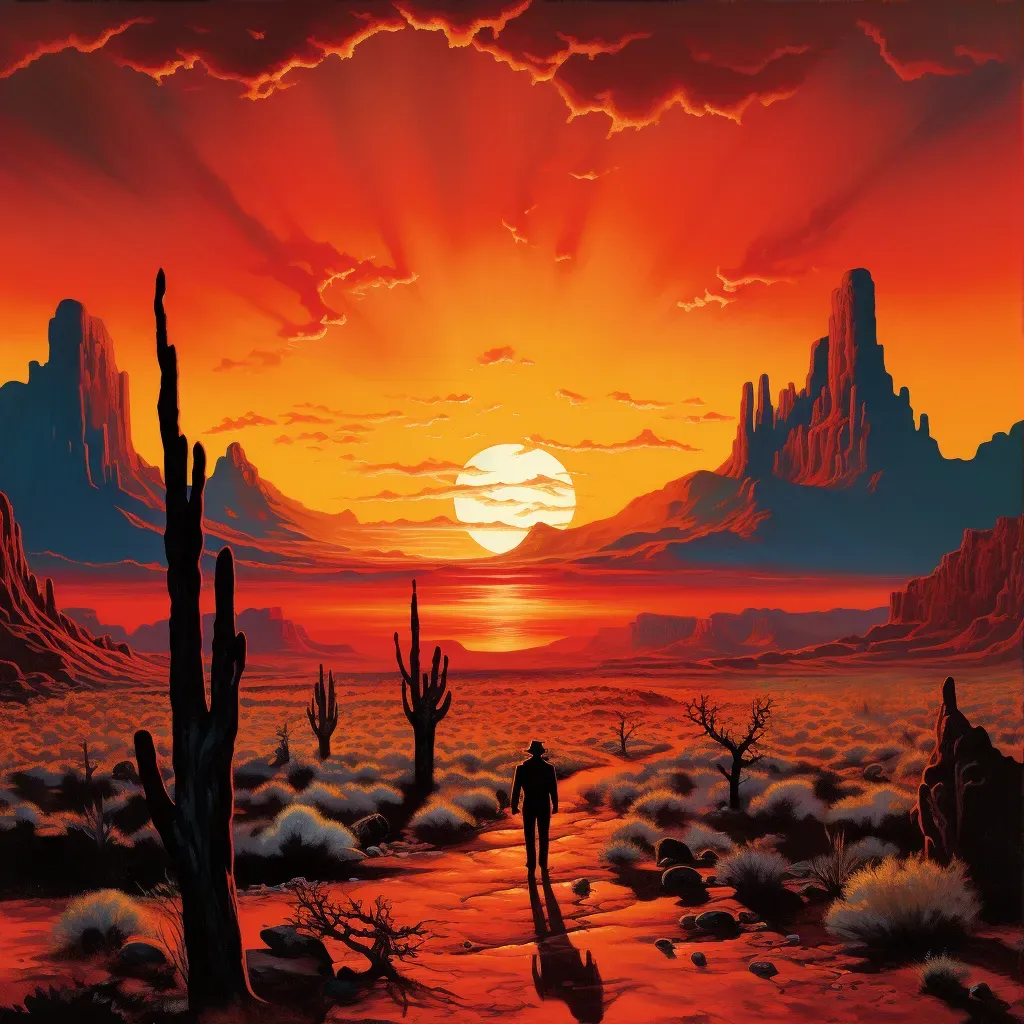 Vivid sunset over desert landscape - Image 3