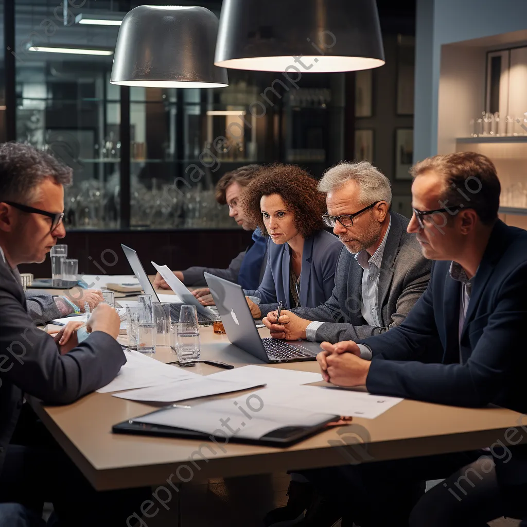 Team of scientists discussing research findings in a lab. - Image 2