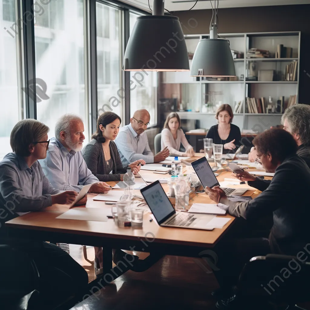 Team of scientists discussing research findings in a lab. - Image 3