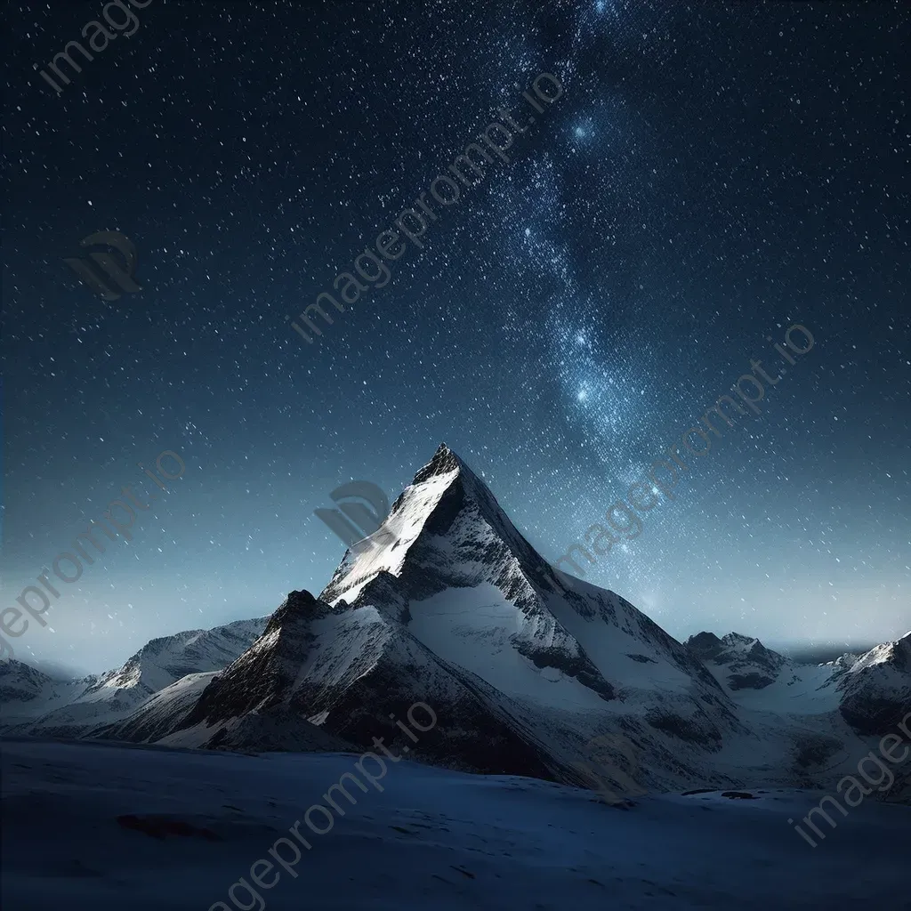 Ursa Major constellation above snowy mountain peak - Image 4