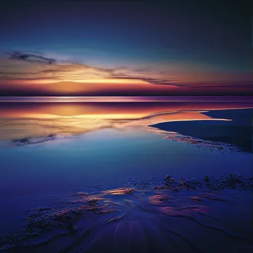 Tranquil sea reflecting the anticipation of sunrise - Image 3