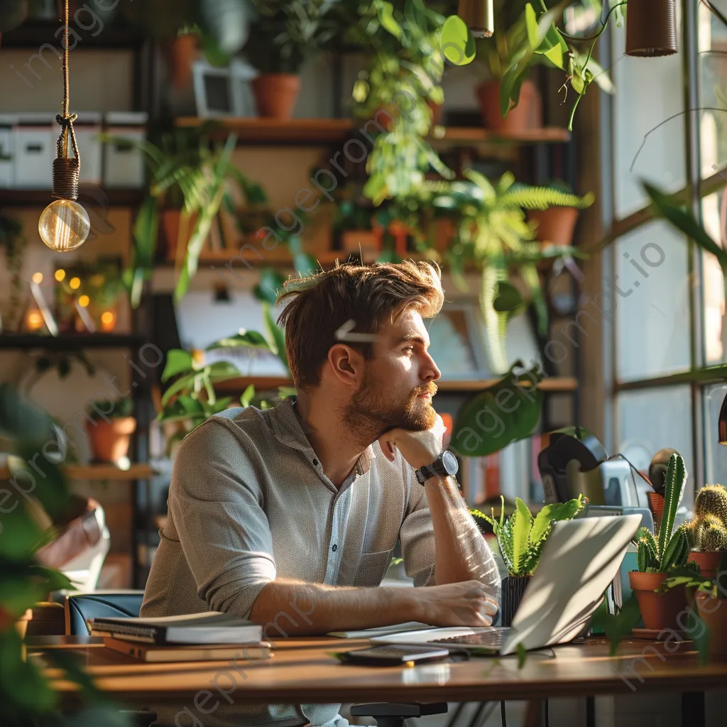 Entrepreneur working at a stylish desk - Image 3