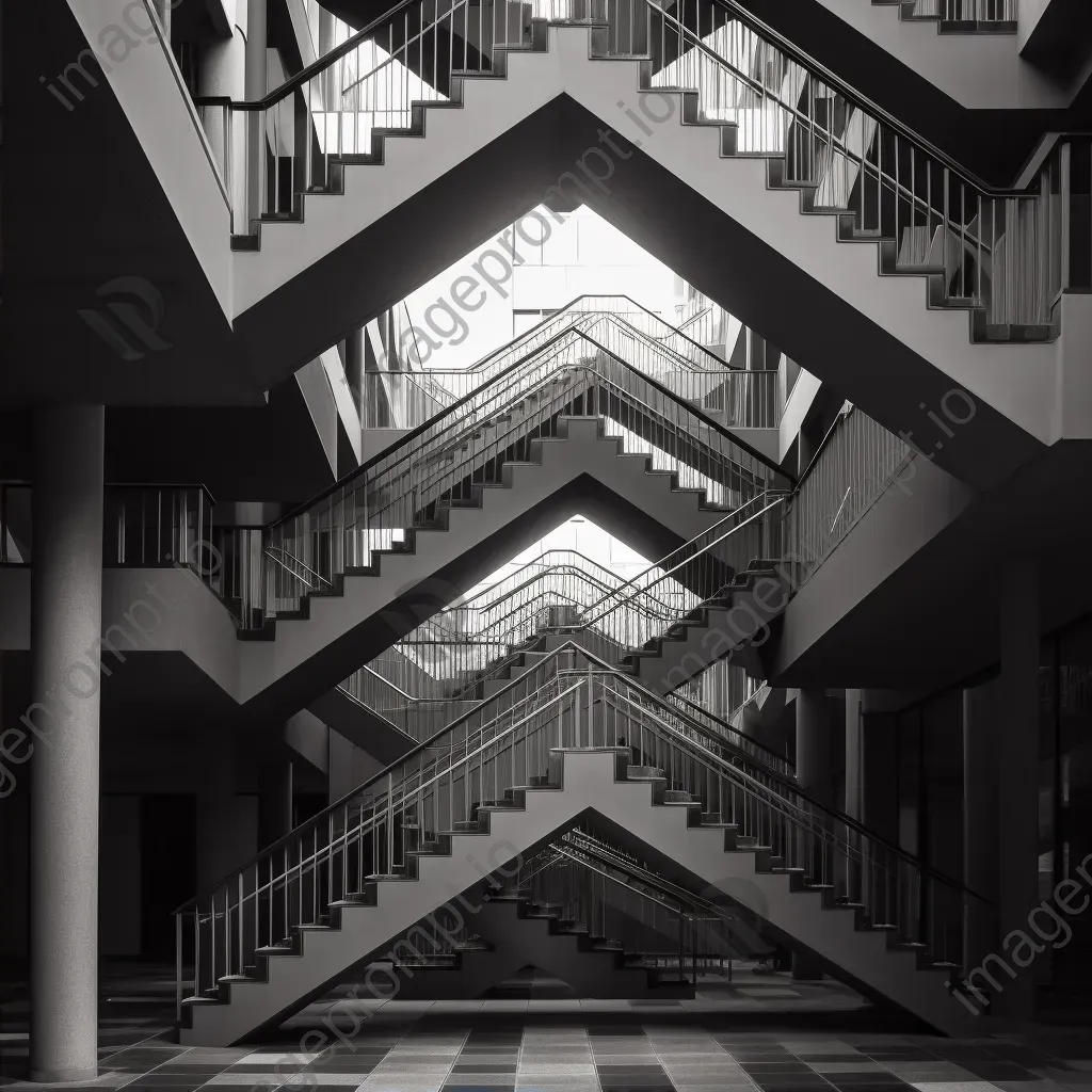 Modern architecture staircase with geometric patterns on Nikon Z6 II - Image 2