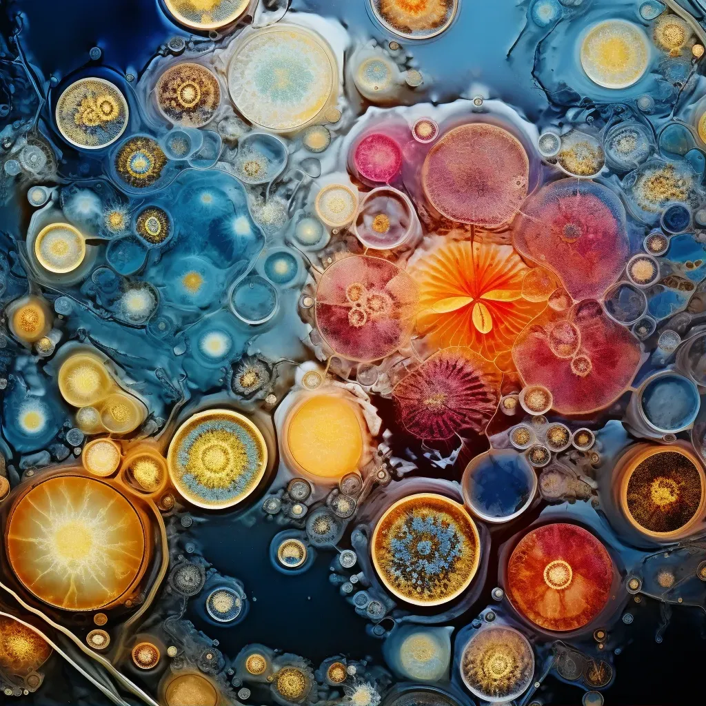 Microscopic world with cells and molecules - Image 1