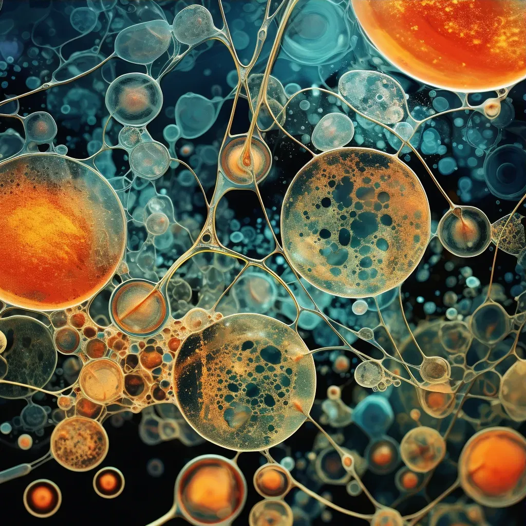 Microscopic world with cells and molecules - Image 3