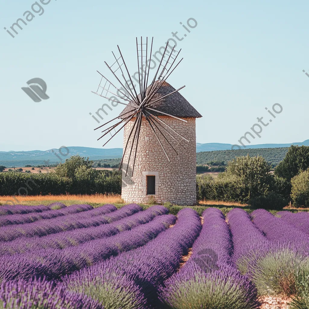 Charming windmill in French lavender fields - Image 3