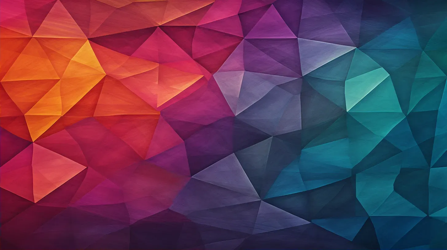 Low poly version of a quilt patchwork in deep jewel tones - Image 2