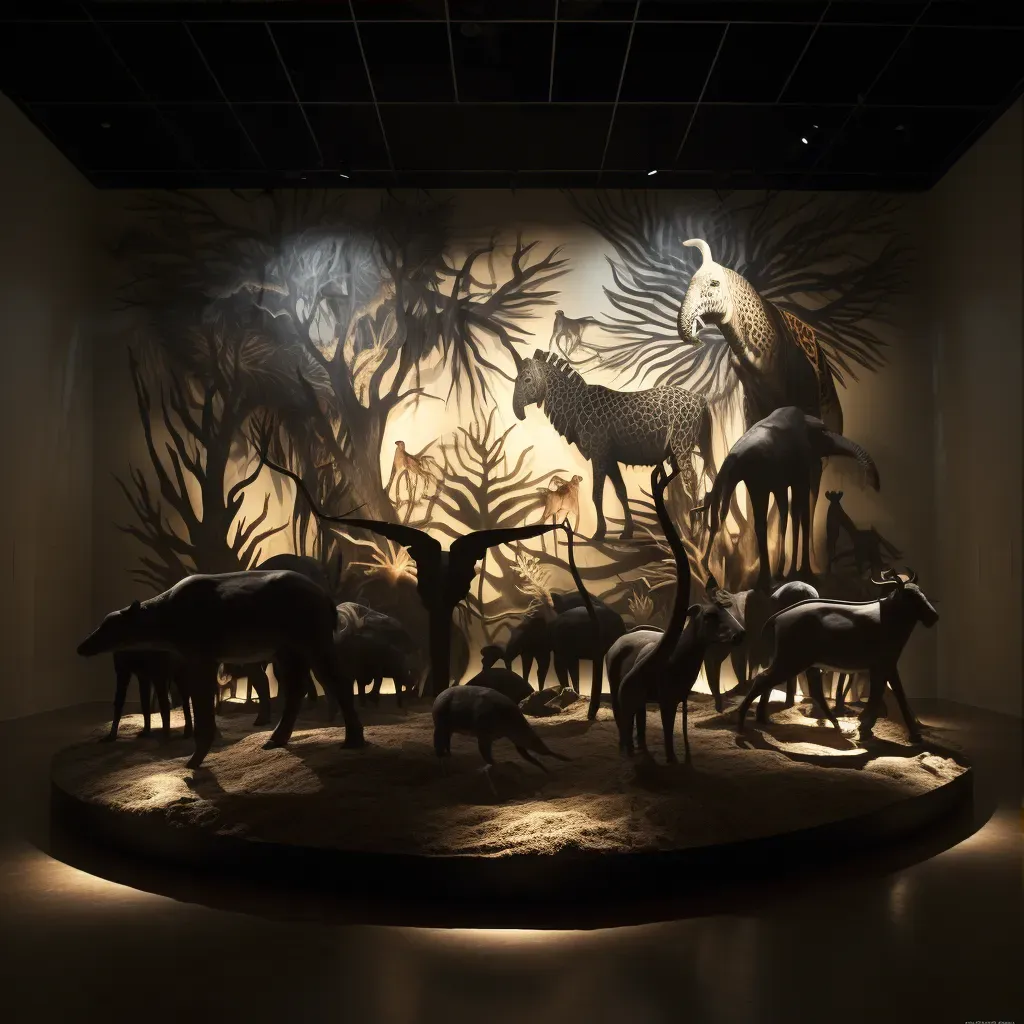 Art installation depicting endangered species through shadows - Image 3