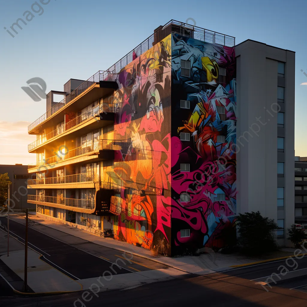 Impressive graffiti art on a multi-story city building - Image 2