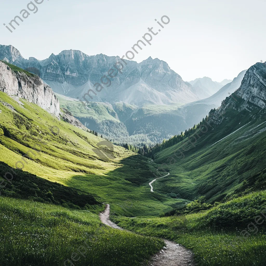 Winding trail through a vibrant mountain plateau. - Image 3