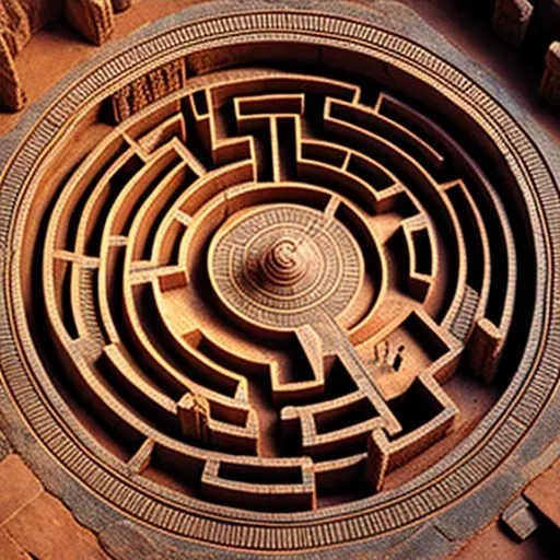 Labyrinth viewed from above symbolizing a complex journey towards wisdom - Image 3