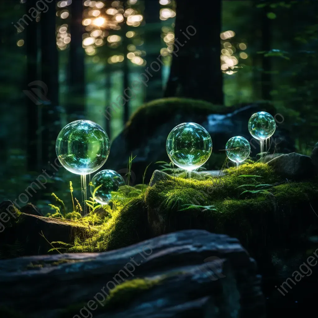 Glowing orbs in nature with light painting - Image 3