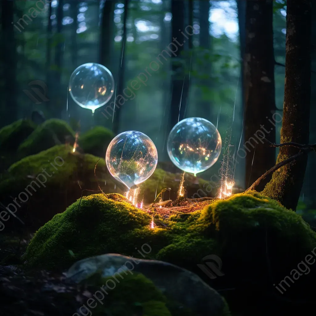 Glowing orbs in nature with light painting - Image 4