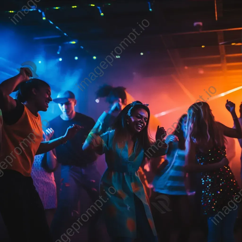 Dance club with DJ booth and energetic crowd - Image 3