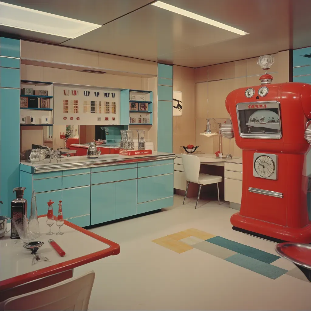 1950s Style Kitchen with High-Tech Appliances