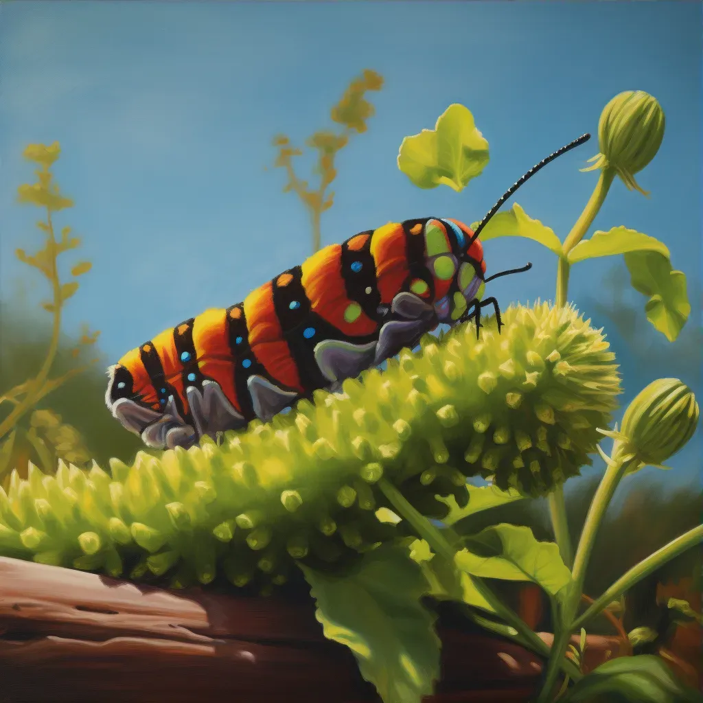 Picture of caterpillar transforming into butterfly in spring - Image 3