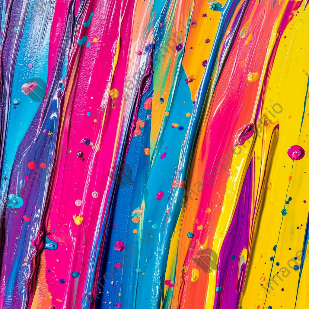 Colorful collage of paint strokes and splashes - Image 1