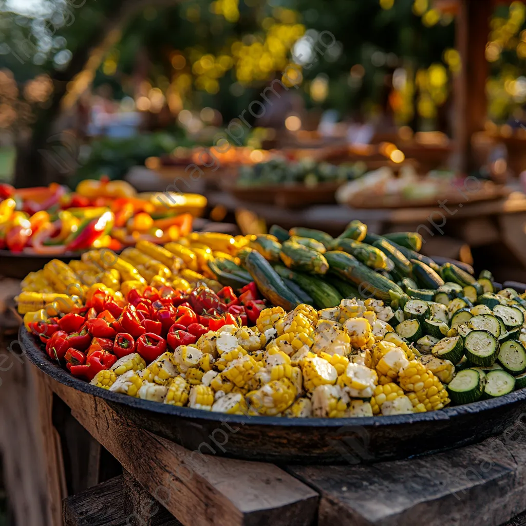 Seasonal vegetables grilling outdoors - Image 3