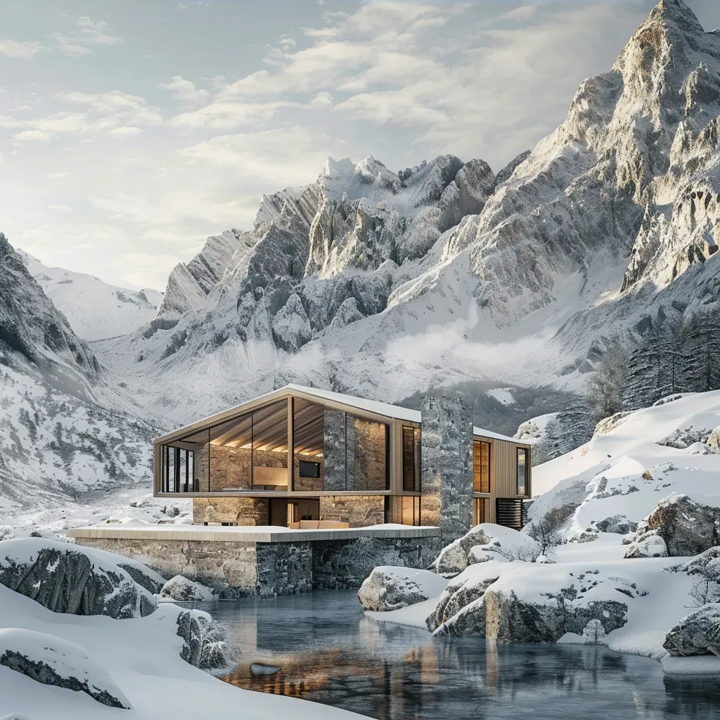 Mountain-Hugging Cabins