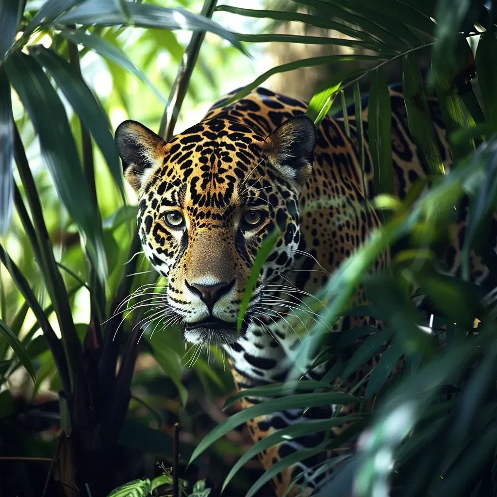 Stealthy Jaguar in Rainforest