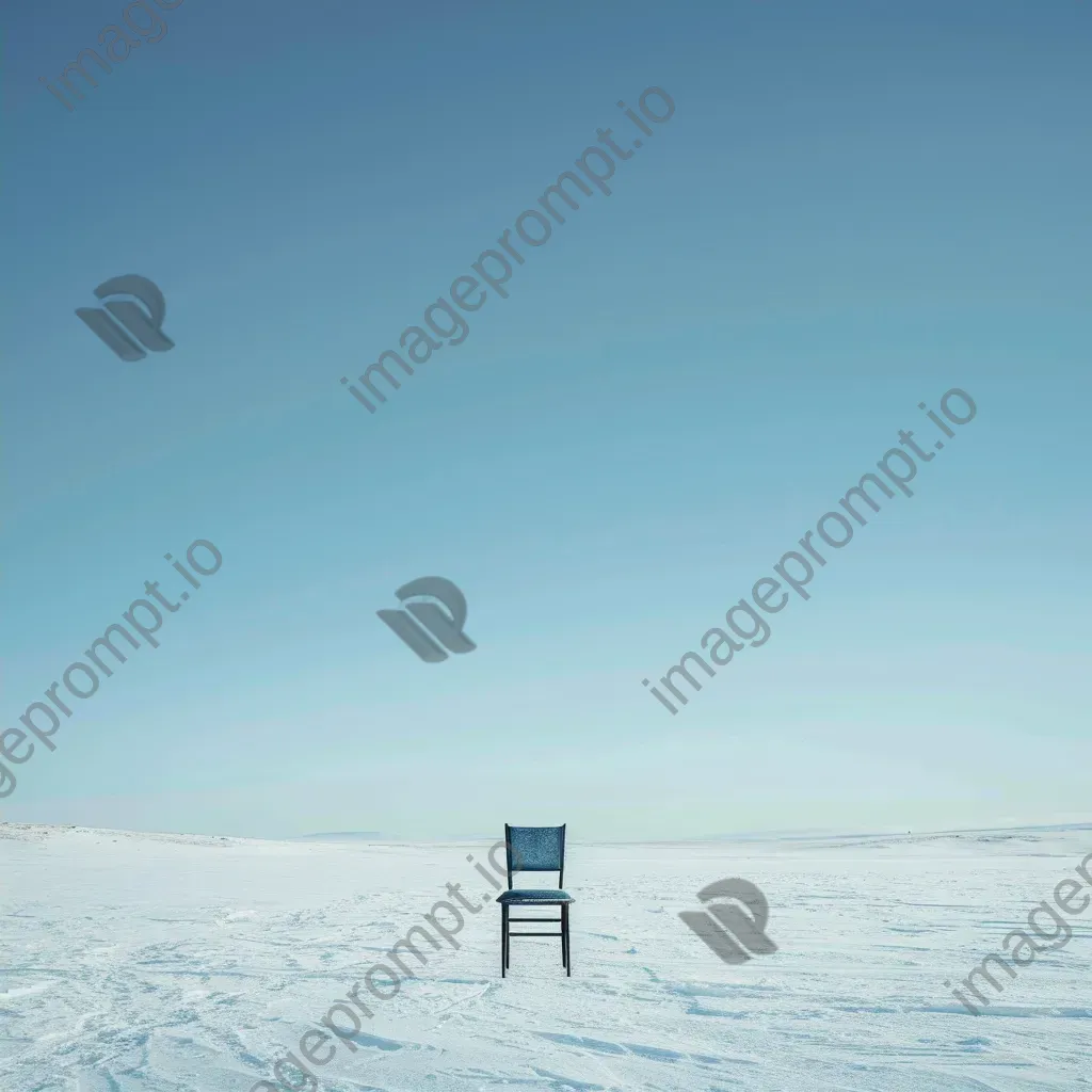 An isolated chair in a snowy field shot on Canon EOS R6 - Image 4