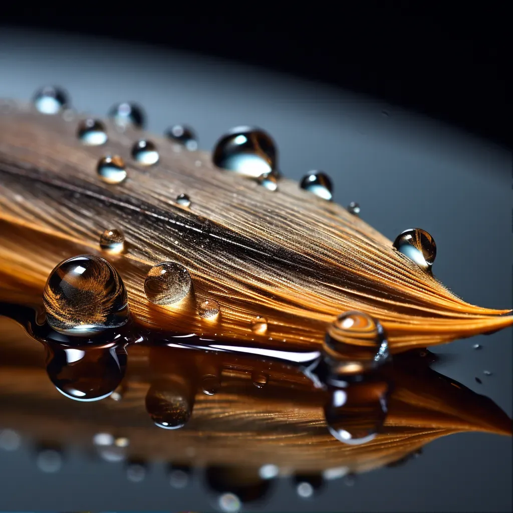 water droplet on feather - Image 1