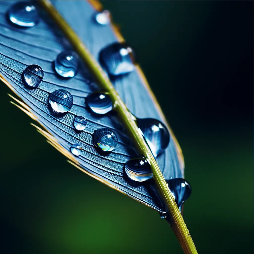 water droplet on feather - Image 3