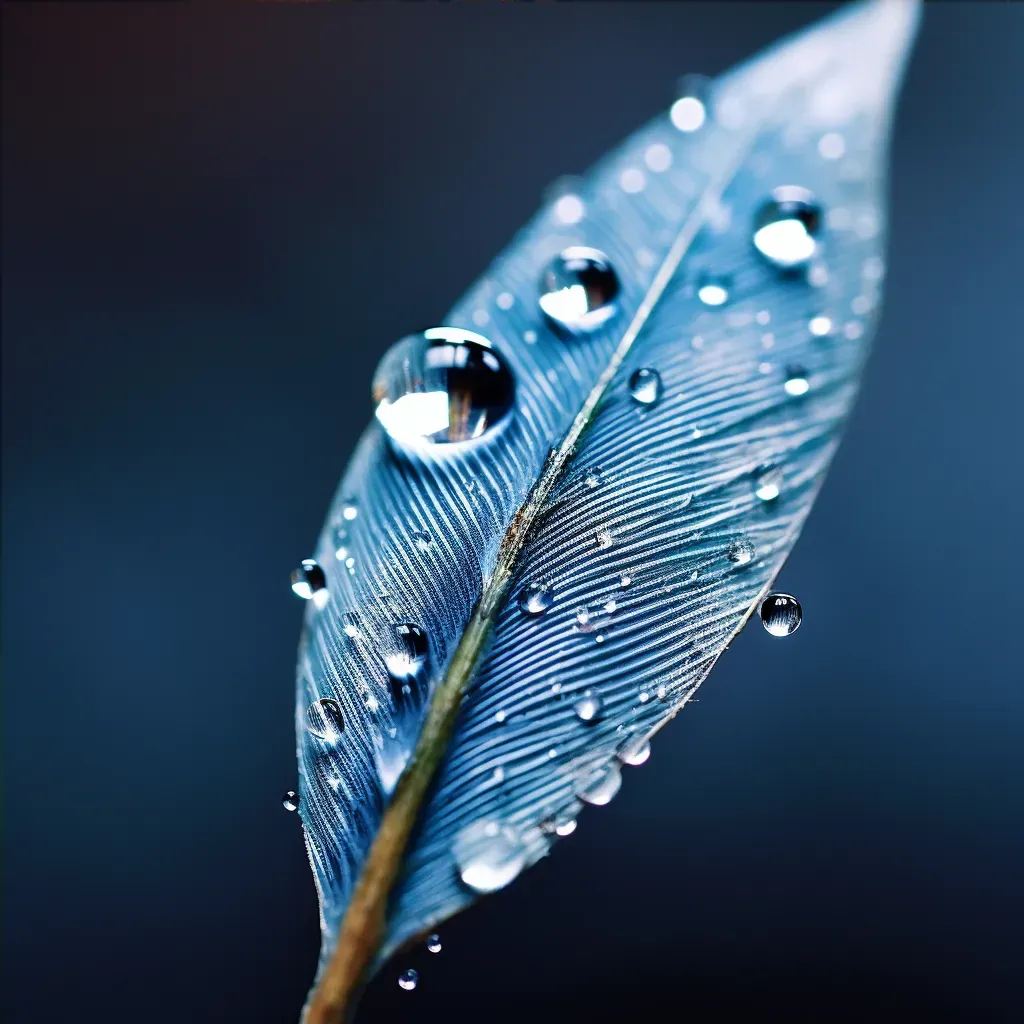 water droplet on feather - Image 4