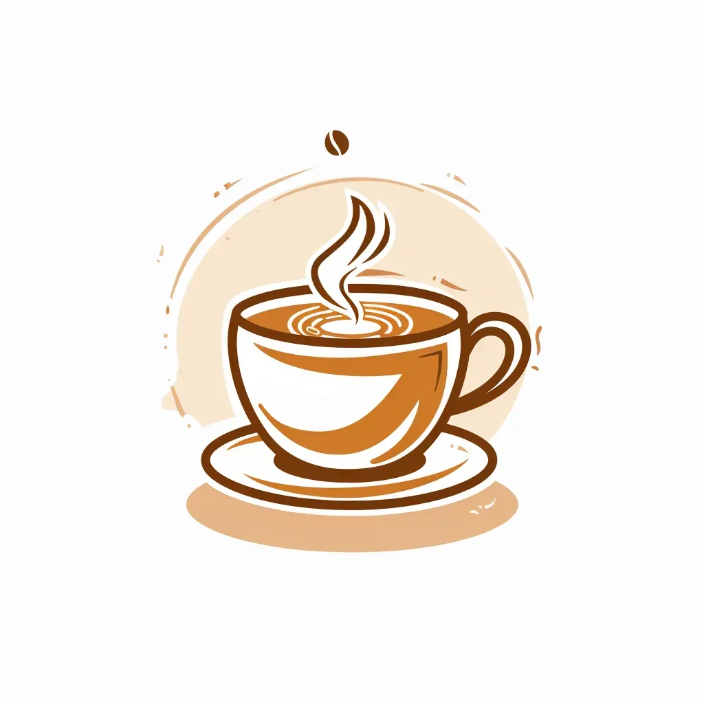 Coffee shop logo with espresso cup and latte art - Image 3