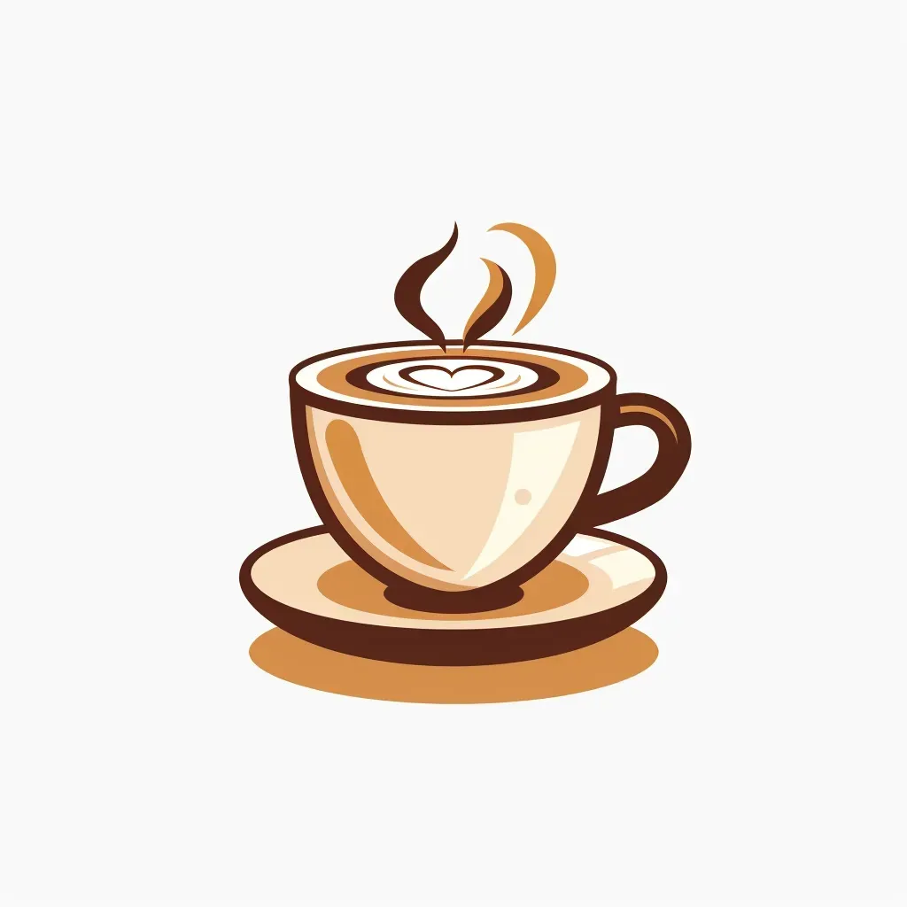 Coffee shop logo with espresso cup and latte art - Image 4