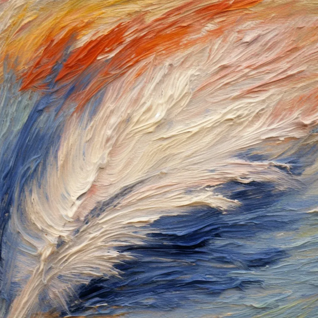 Feather with soft, downy texture delicately catching and reflecting light - Image 2