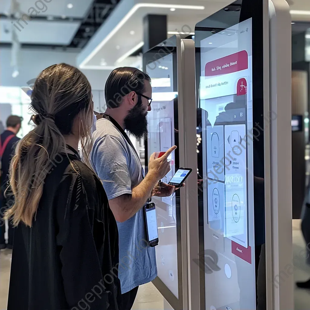 Customer feedback collection booth with interactive touchscreens for feedback and communication - Image 2