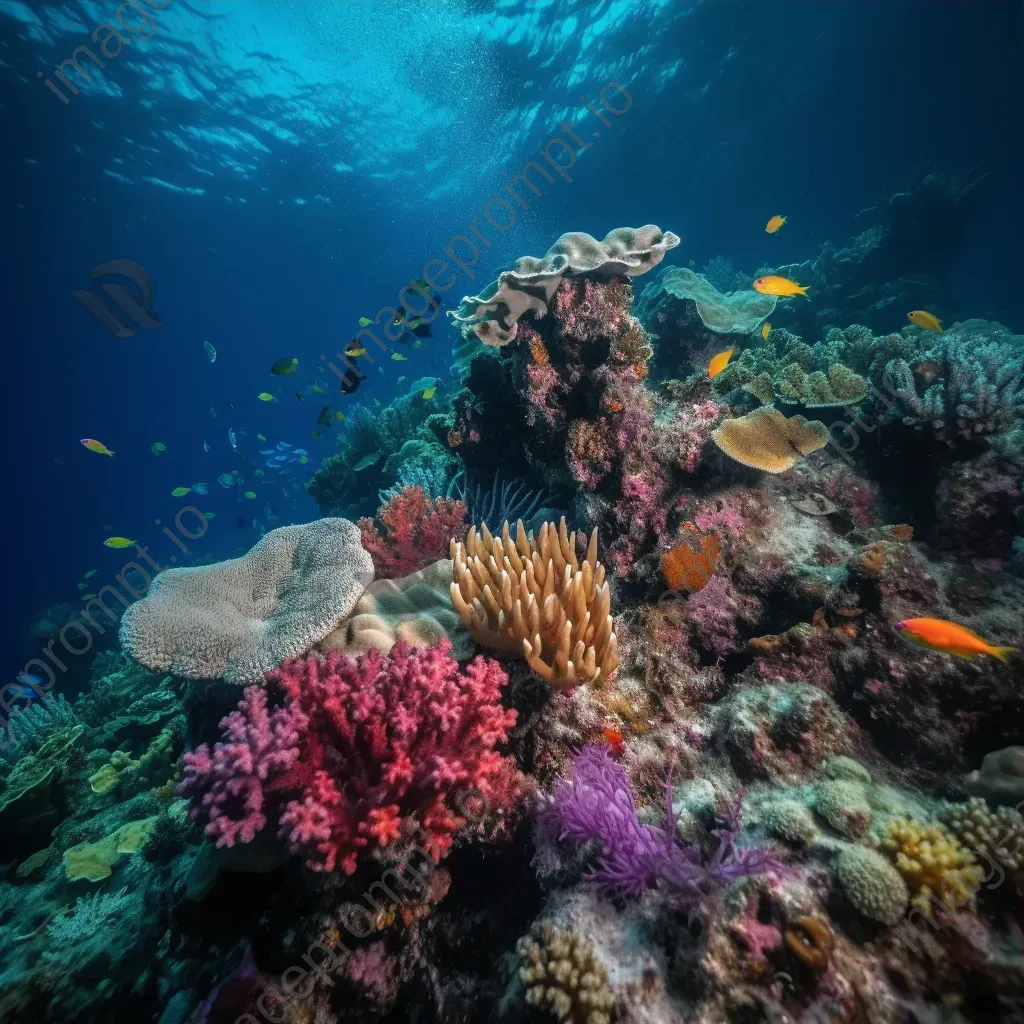 Colorful coral reef with sea creatures, shot with a Canon EOS R6. - Image 3