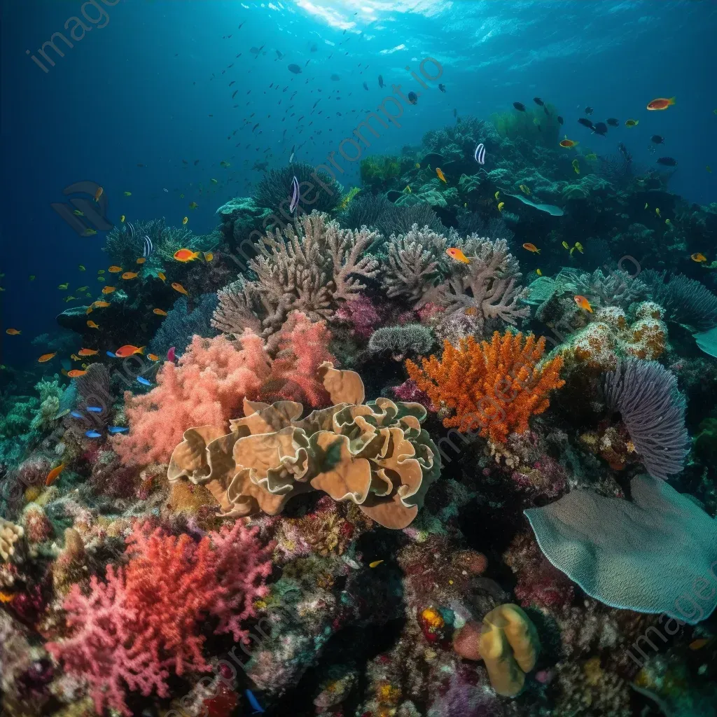 Colorful coral reef with sea creatures, shot with a Canon EOS R6. - Image 4