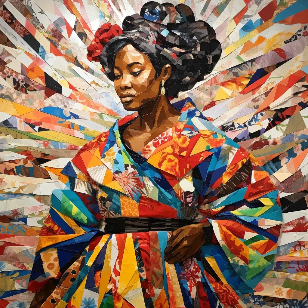 Image of a traditional Korean hanbok dress made from vibrant African Ankara print fabric - Image 4