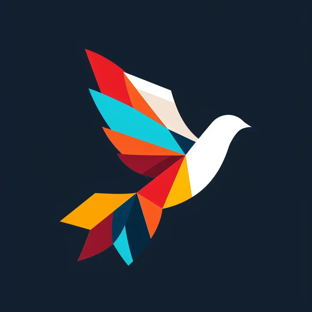 Geometric dove logo for human rights non-profit - Image 2