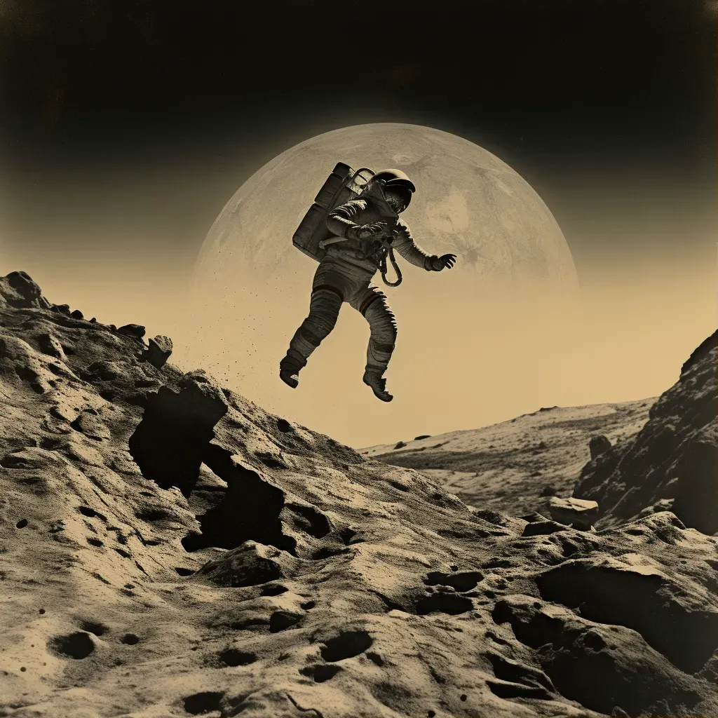 Artistic depiction of astronaut stepping onto alien planet, symbolizing exploration and discovery - Image 1