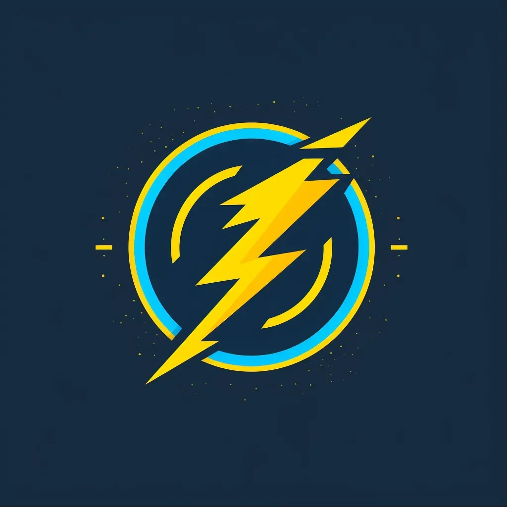 Bold and energetic logo design with barbell and lightning bolt icons - Image 1