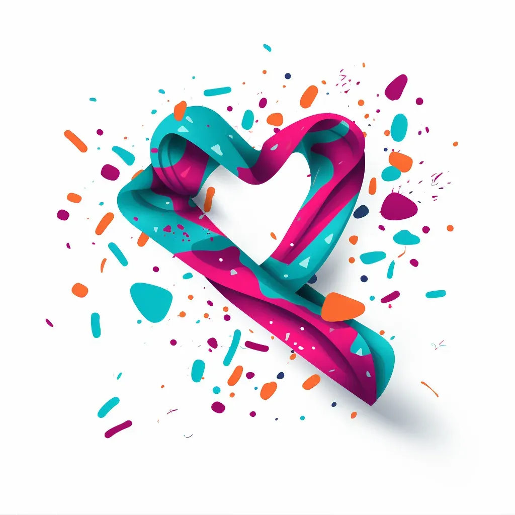 Logo for a vibrant scarf brand featuring a scarf icon in fuchsia and turquoise colors - Image 1