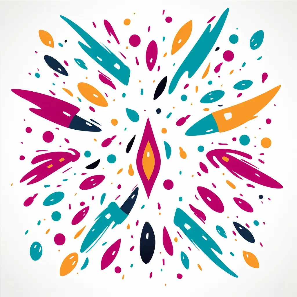 Logo for a vibrant scarf brand featuring a scarf icon in fuchsia and turquoise colors - Image 4