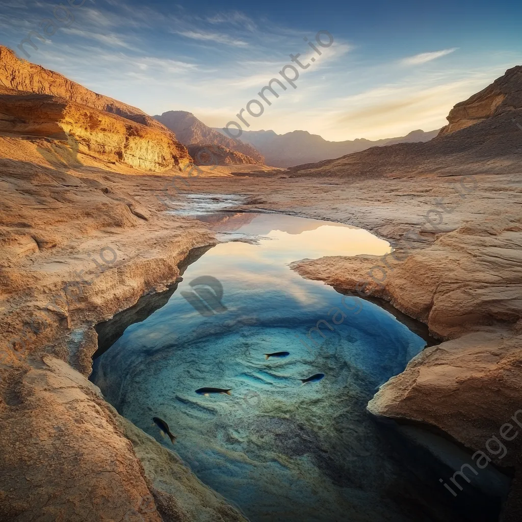 Small fish swimming in a desert spring - Image 3