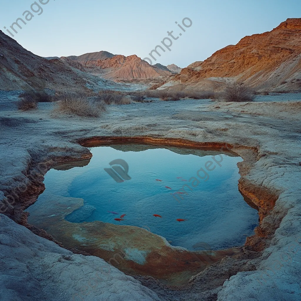 Small fish swimming in a desert spring - Image 4